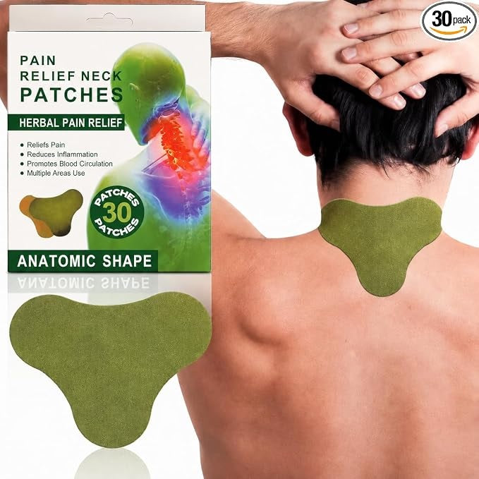 Neck & Cervical Pain Relief Patches, Pack of 30 | Instant Relief for Neck, Shoulder, Back & Muscle Pain, Hot & Cold Therapy, Long Lasting 8-12 Hours, Easy Stick-On Patch