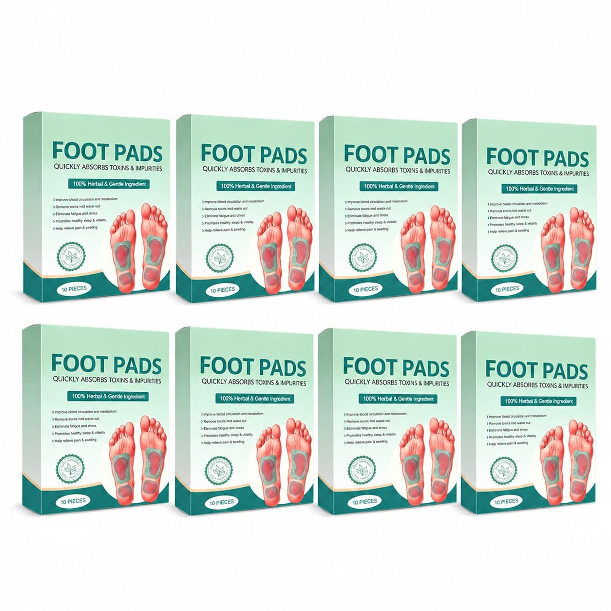 Premium Detox Foot Patches with Ginger & Bamboo & Salt & Vinegar, Pain Relief, Stress Relief For Men & Women