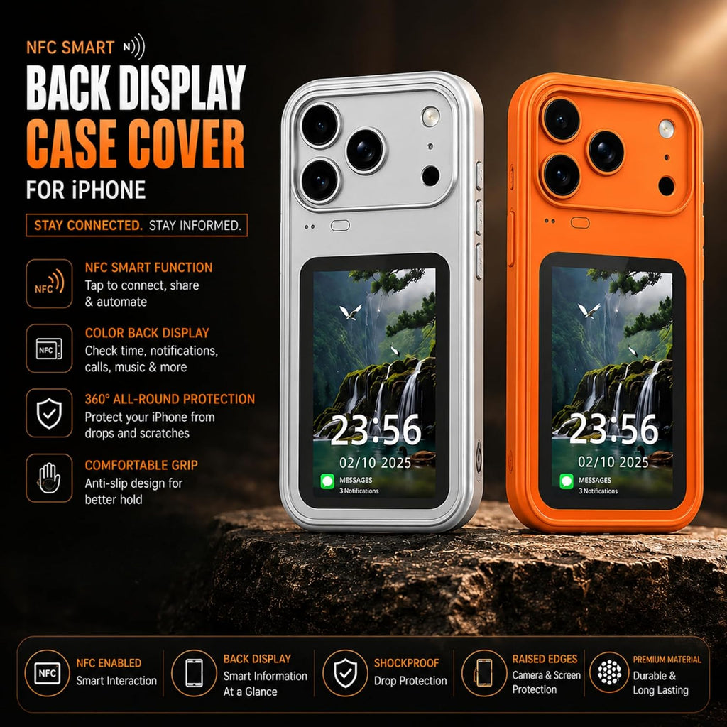 (Buy 1 Get 1) NFC Smart Display Hybrid Shockproof Protective Case for iPhone