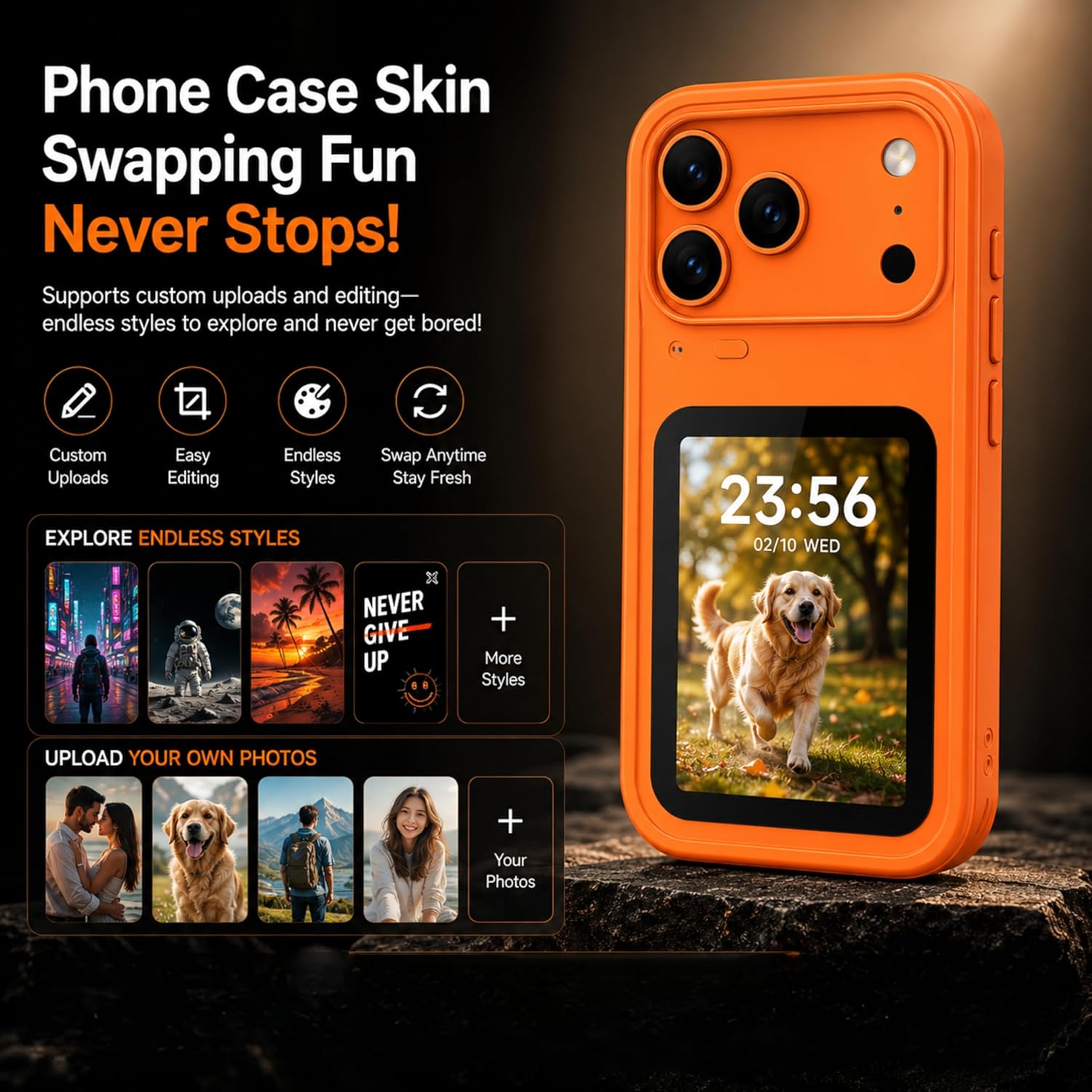 (Buy 1 Get 1) NFC Smart Display Hybrid Shockproof Protective Case for iPhone