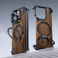 Luxury Wooden Metal iPhone Case