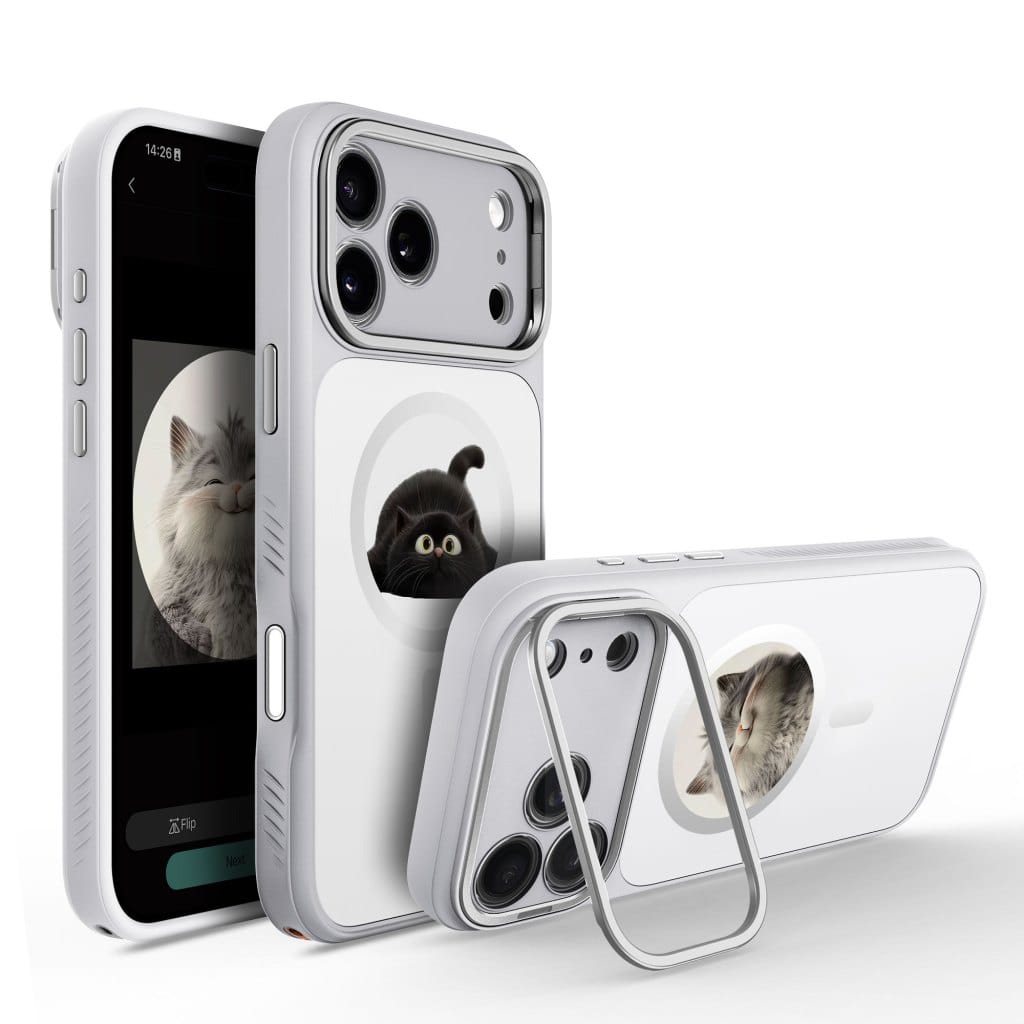 (Buy 1 Get 1) Ultra Thin Shockproof Magsafe Smart e-Ink Phone Case WIth Camera Lens Protection & Hidden Kickstand
