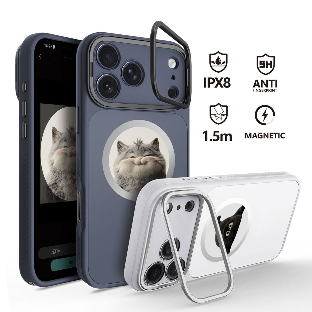 (Buy 1 Get 1) Ultra Thin Shockproof Magsafe Smart e-Ink Phone Case WIth Camera Lens Protection & Hidden Kickstand